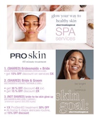 a flyer for pro skin services